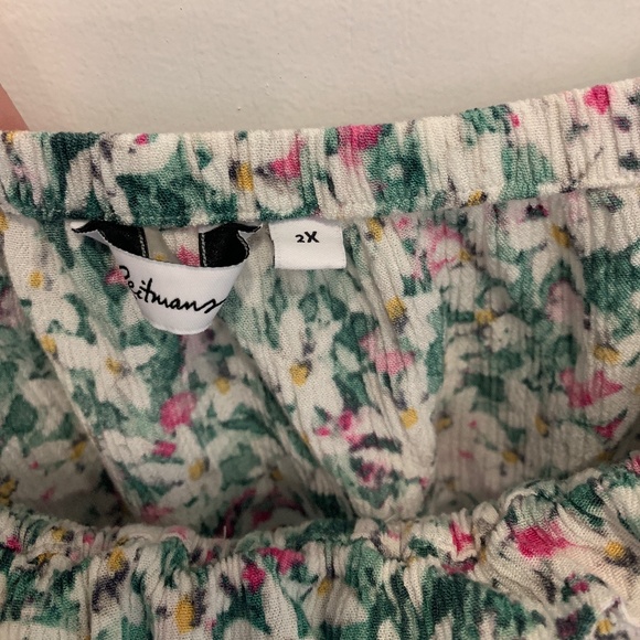 NEVER WORN! Reitmans Floral 3/4-Sleeve Blouse with Square Neckline Sz 2X - Picture 5 of 11